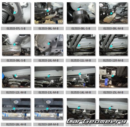 Контрольные размеры кузова Mazda CX-9 (TC) 2016-2023