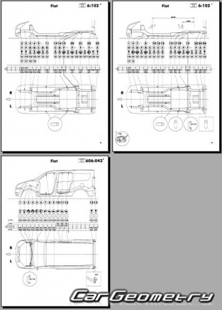 Размеры кузова Fiat Doblo (263) 2010-2019