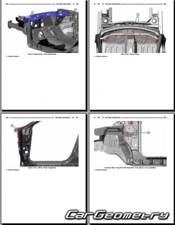 Кузовные размеры Chrysler 200 (UF) 2015-2021 Body dimensions