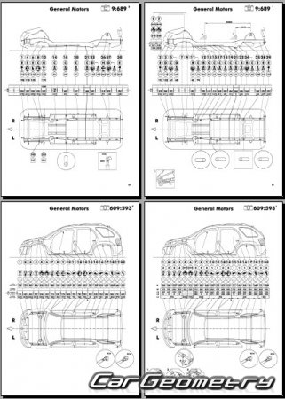 Кузовные размеры Chevrolet Equinox I 2005–2009 Body dimensions