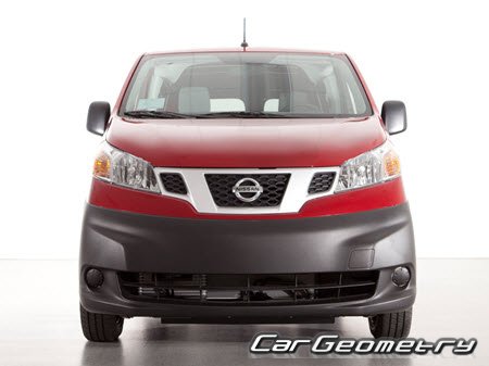 Кузовные размеры Nissan NV200 2014-2020, Размеры кузова Ниссан Нв200