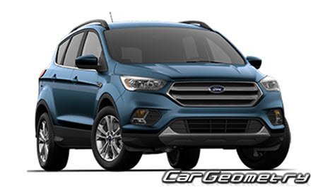 Кузовные размеры Ford Escape 2016-2020, Размеры кузова Форд Эскейп