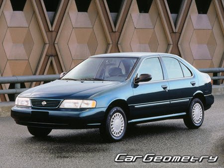 Кузовные размеры Nissan Sentra (B14), Размеры кузова Nissan 200SX 1993–1998