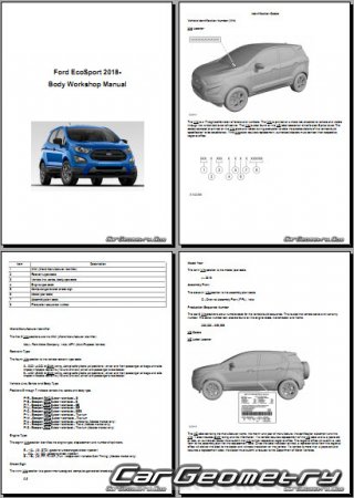 Кузовные размеры Ford EcoSport II 2018-2023