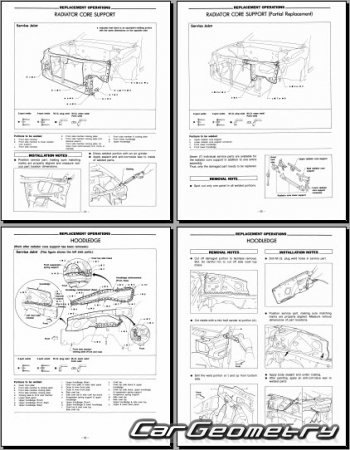 Nissan Altima (U13) 1993-1997 Body Repair Manual