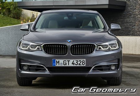 Кузовные размеры BMW 3 Series Gran Turismo (F34) с 2013-2020, Размеры кузова БМВ 3 Series