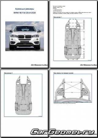 Кузовные размеры BMW X6 (F16) 2014-2020
