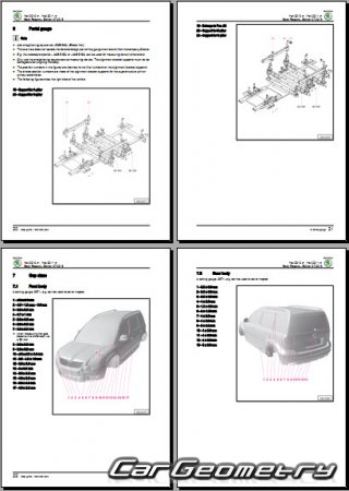 Кузовные размеры Skoda Yeti 2009-2013
