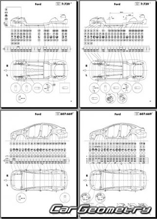 Размеры кузова Форд Фиеста (MK6) Sedan 2013-2018
