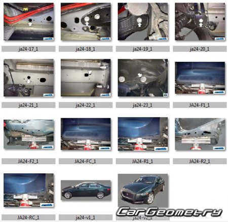 Jaguar XF (X260) 2015–2023 Body dimensions