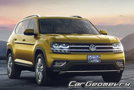 Кузовные размеры Volkswagen Atlas 2017-2024, Размеры кузова Volkswagen Teramont