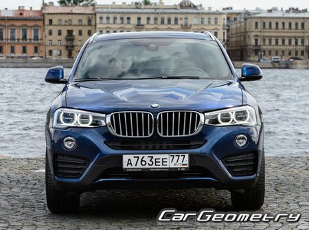 Кузовные размеры BMW X4 (F26) 2014–2018, Размеры кузова БМВ Икс4 Ф26