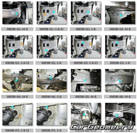 Размеры кузова Acura RDX 2018-2023 Body Repair Manual
