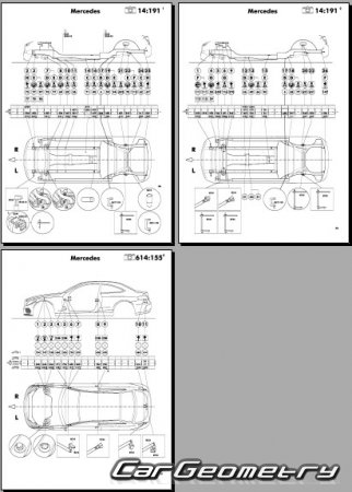 Mercedes C-Class Coupe (C205) 2015-2021 Body dimensions