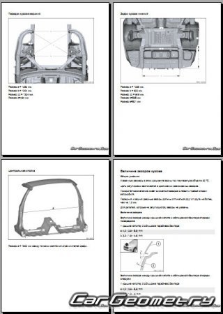 Геометрия кузова BMW X4 (G02) 2018–2024 Body dimensions