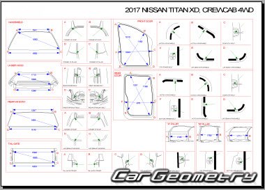 Кузовные размеры Nissan Titan XD (A61) 2016-2024