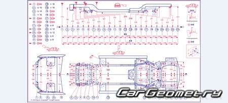 Контрольные размеры Лексус GS300h GS450h с 2017 (GWL10) Collision Repair Manual