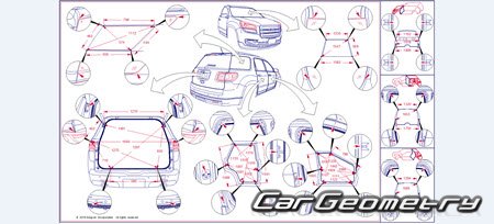 Размеры кузова Chevrolet Traverse 2017-2026 Collision Manual