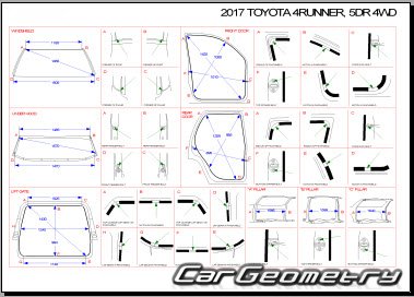 Геометрия кузова Тойота Форанер (GRN280, GRN285) 2016-2021