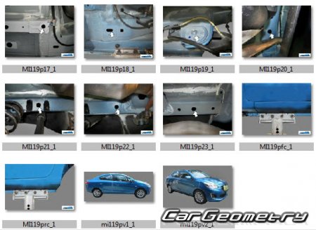 Mitsubishi Mirage G4 2016-2020 Body dimensions