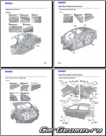 Acura ILX (DE) 2016-2020 Body dimensions