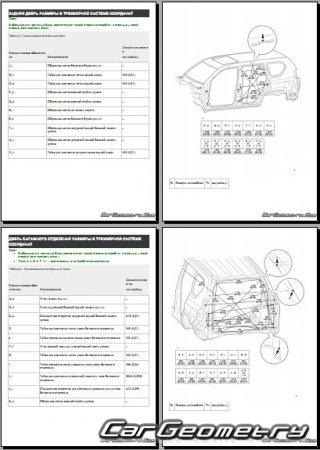 Размеры кузова Lexus GX 460 (URJ150) 2019-2021 Collision Repair Manual