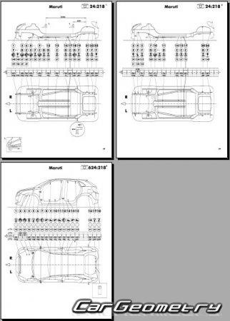Suzuki Baleno 2015-2021 Body dimensions