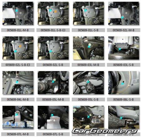 Размеры кузова Infiniti QX50 (J55) 2018-2024 Body Repair Manual