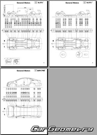 Кузовные размеры Cadillac XTS 2013-2019 (2WD и AWD) Body dimensions