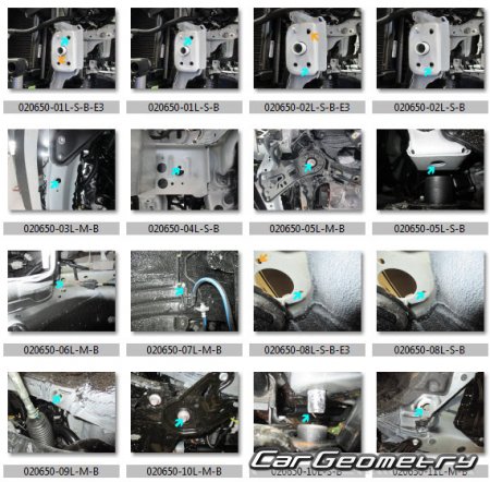 Размеры кузова Lexus RX350L (GGL21, GGL26) 2017-2021 Collision Repair Manual
