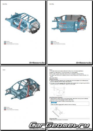 Размеры кузова Hyundai Venue (QX) с 2020 Body Repair Manual