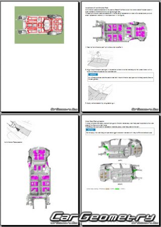Размеры кузова Hyundai Palisade (LX2) с 2020 Body Repair Manual