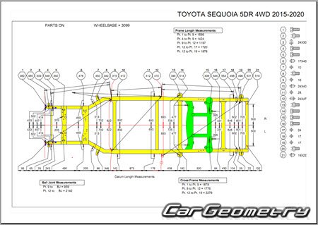 Тойота Секвоя (USK60, USK65) 2016-2020 Collision Repair Manual