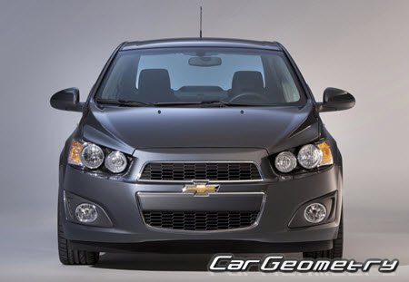 Кузовные размеры Chevrolet Sonic T300 2012-2016, Размеры кузова Chevrolet Aveo T300