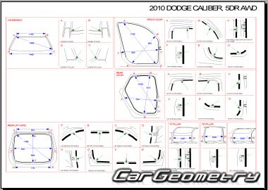 Dodge Caliber (PM) 2007–2011 Body dimensions