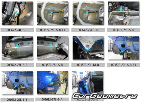 Размеры кузова Dodge Dart 2012-2016