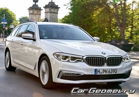 Кузовные размеры BMW 5 Series (G31) Touring 2017-2024, Размеры кузова БМВ G31 Универсал