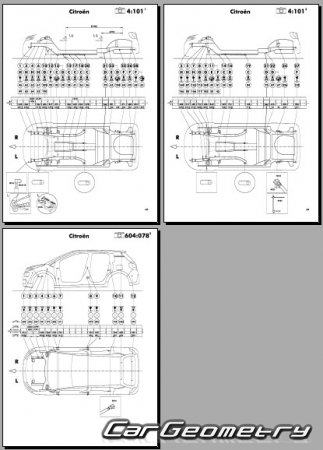  Кузовные размеры Citroen C3 Aircross 2017-2024