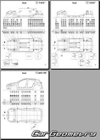 Размеры кузова Ford Focus IV 2018-2026 Body dimensions
