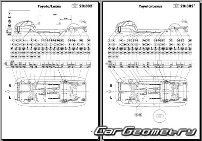 Toyota Caldina (Т24) 2002–2007 (RH Japanese market) Body dimensions