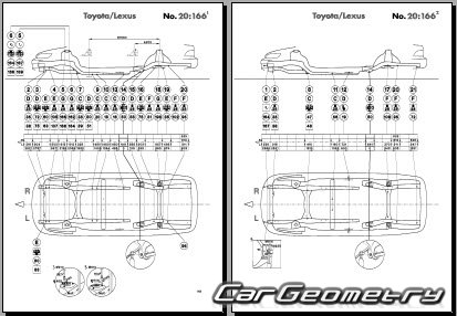 Toyota Camry Gracia (MCV2#, SXV2#) 1996-2001 (RH Japanese market) Body dimensions