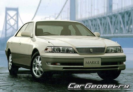 Кузовные размеры Toyota Mark II 1996-2000, Размеры кузова Тойота Марк 2