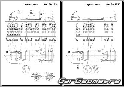 Toyota Hiace Regius (H4#) 1997-2002 Body dimensions
