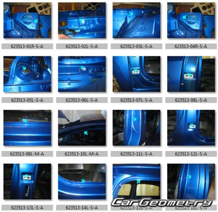 Кузовные размеры Seat Toledo (NH) 2013-2018 Body shop manual