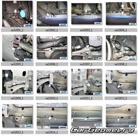 Размеры кузова Seat Alhambra 2010-2019 Body repair manual