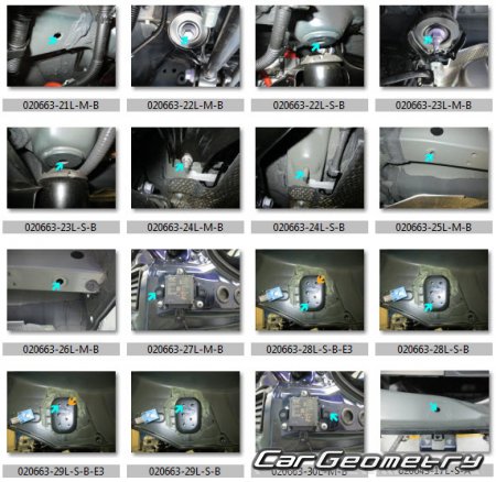 Кузовные размеры Toyota Venza (AXUH85) 2021-2027 Collision Repair Manual