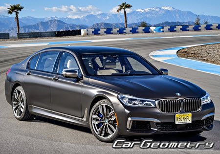 Кузовные размеры BMW 7 Series G12 2016-2022, Размеры кузова БМВ Г12