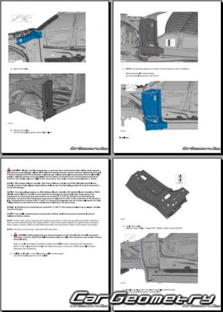 Размеры кузова Ford Explorer 2020-2026 Body Repair Manual