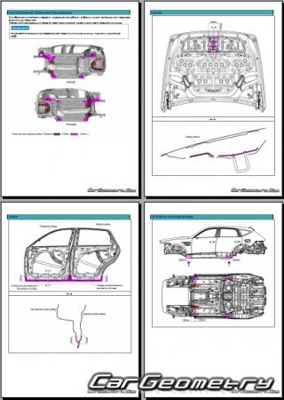 Кузовные размеры Genesis GV80 (JX1) 2020-2027 Body Repair Manual