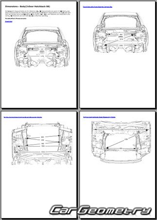 Геометрия кузова Opel Astra GTC (3DR) 2011-2016